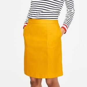 Boden Yellow Mini Skirt